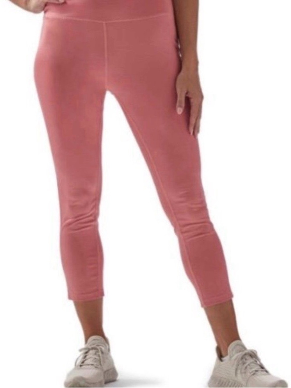 Reebok Women's Cropped High-Waist Leggings in Rose